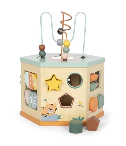 Small Foot Labyrinth Motorikwürfel „Safari“ aus Holz, Motorikspielzeug mit 7 Seiten, Lernspielzeug für Kinder ab 1 Jahr, 12641 Small Foot Labyrinth Motorikwürfel „Safari“ aus Holz, Motorikspielzeug mit 7 Seiten, Lernspielzeug für Kinder ab 1 Jahr, 12641 von Small Foot