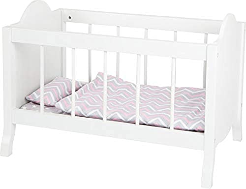 small foot Puppengitterbett aus Holz, mit weicher Matratze, Bettdecke, Kissen und Bettwäsche, ab 3 Jahren, 11778, Klein small foot Puppengitterbett aus Holz, mit weicher Matratze, Bettdecke, Kissen und Bettwäsche, ab 3 Jahren, 11778, Klein von Small Foot