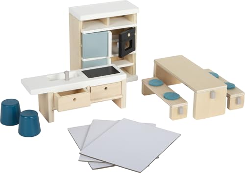 Small Foot Puppenhausmöbel Küche aus Holz, Möbel-Set für das Puppenhaus, für Kinder ab 3 Jahren, 12629 Small Foot Puppenhausmöbel Küche aus Holz, Möbel-Set für das Puppenhaus, für Kinder ab 3 Jahren, 12629 von Small Foot