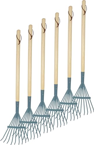 Small Foot Rechen, 6er-Set, blau aus Holz und Metall, kindgerechtes Gartenwerkzeug für Kinder ab 3 Jahren, 12543 Small Foot Rechen, 6er-Set, blau aus Holz und Metall, kindgerechtes Gartenwerkzeug für Kinder ab 3 Jahren, 12543 von Small Foot