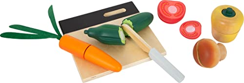 small foot Schneide-Set Gemüse "fresh" aus Holz, Lebensmittel für Kinderküche, Rollenspielzeug ab 2 Jahren, 12329 von Small Foot