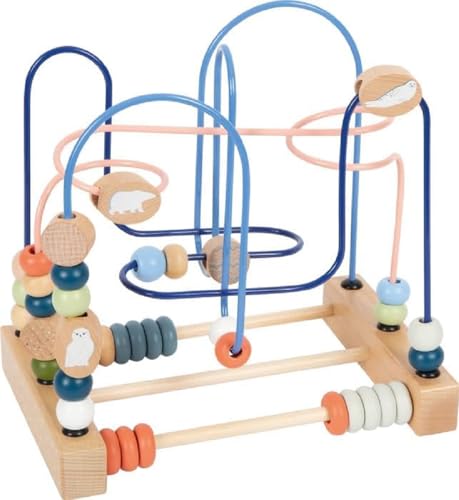 Small Foot Motorikschleife „Arctic“ aus FSC® 100%-zertifiziertem Holz, Motorikspielzeug für Kinder ab 1 Jahr, 12442 von Small Foot