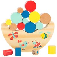 Small foot 10945 - Balancierwippe Move it!, Holz, 17-teilig, Würfelspiel, Feinmotorik-Spiel von Small Foot