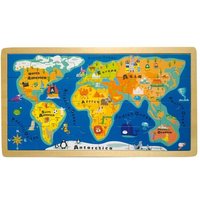 Small foot 4240 - Rahmenpuzzle Weltkarte, Holz, 40x22cm Small foot 4240 - Rahmenpuzzle Weltkarte, Holz, 40x22cm von Small Foot