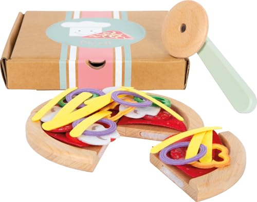 small Foot Pizza-Set aus Holz, Schneide-Pizza mit Pizzakarton und Belägen, Zubehör für die Kinderküche, Rollenspielzeug für Kinder ab 3 Jahren, 12697 small Foot Pizza-Set aus Holz, Schneide-Pizza mit Pizzakarton und Belägen, Zubehör für die Kinderküche, Rollenspielzeug für Kinder ab 3 Jahren, 12697 von Small Foot