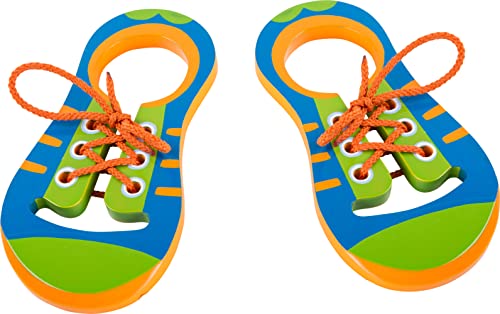 small foot Fädelschuhe aus Holz, übt das Binden von Schnürsenkeln, Fädelspielzeug, für Kinder ab 3 Jahren, 10152 small foot Fädelschuhe aus Holz, übt das Binden von Schnürsenkeln, Fädelspielzeug, für Kinder ab 3 Jahren, 10152 von Small Foot