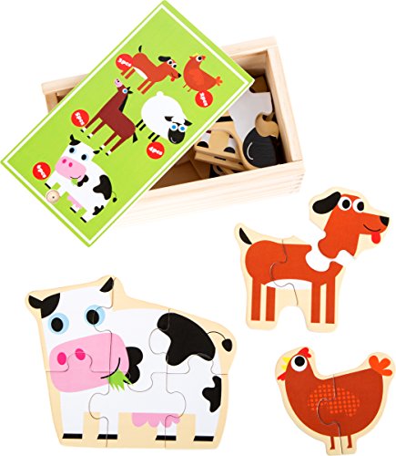small foot 10547 Puzzle-Box zum Puzzeln von Huhn, Hund, Schaf, Pferd und Kuh aus Holz, Meerdere Kleuren small foot 10547 Puzzle-Box zum Puzzeln von Huhn, Hund, Schaf, Pferd und Kuh aus Holz, Meerdere Kleuren von Small Foot