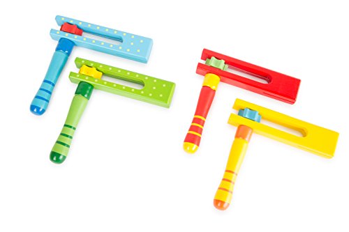 small foot 10693 Ratschen aus kunterbuntem Holz in Vier verschiedenen Ausführungen, beliebtes Kinderinstrument und ideal für unterwegs, Mehrfarbig small foot 10693 Ratschen aus kunterbuntem Holz in Vier verschiedenen Ausführungen, beliebtes Kinderinstrument und ideal für unterwegs, Mehrfarbig von Small Foot