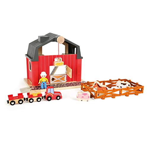 small foot 10800 World Bauernhof aus Holz, mit magnetischem Kran, Trecker mit Anhängern, Zaunmodule und Holztieren, kompatibel mit Allen gängigen Holzeisenbahnen small foot 10800 World Bauernhof aus Holz, mit magnetischem Kran, Trecker mit Anhängern, Zaunmodule und Holztieren, kompatibel mit Allen gängigen Holzeisenbahnen von Small Foot