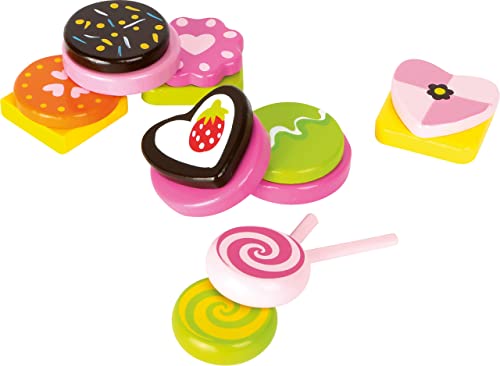 small foot 10888 Süßigkeiten Set aus Holz für Kinder, Kinderküche und Kaufmannsladen Zubehör Spielzeug von Small Foot