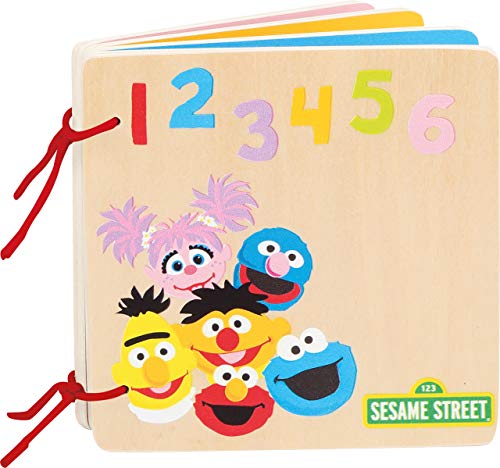 small foot 10968 Sesamstrasse Holzbuch Zahlen und Farben, 100% FSC-Zertifiziert, für Babys und Kleinkinder ab 12 Monaten, Bilderbuch Spielzeug, Mehrfarbig von Small Foot