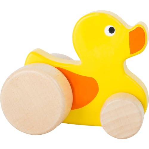 small foot 11048 Schiebetier Ente aus 100% FSC®-zertifiziertem Holz, fördert die Fantasie und Kreativität, ab 12 Monate von Small Foot
