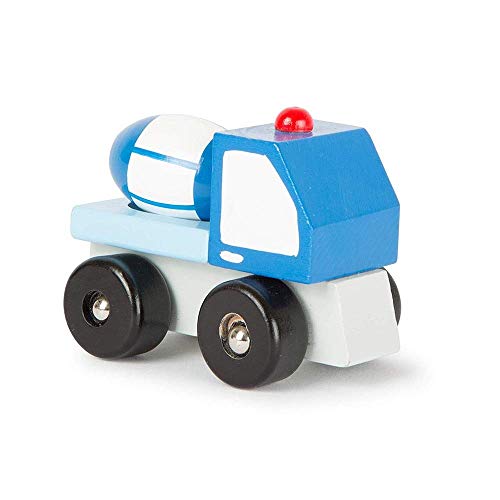 small foot 11139 Spielfahrzeug Holz, FSC 100%-Zertifiziert, in kindgerechter Form, mit beweglichem Betonmischer Spielzeug, Mehrfarbig von Small Foot