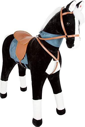 small foot Stehpferd XL mit Sound, schwarz, mit abnehmbarem Sattel und Halstuch, mit Soundeffekten, ab 3 Jahren, 11178 von Small Foot