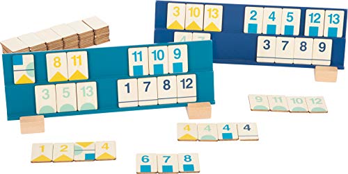 small foot Rummy Zahlenlegespiel aus Holz, Gesellschaftsspiel in modernen Farben, ab 7 Jahren, 11716 von Small Foot