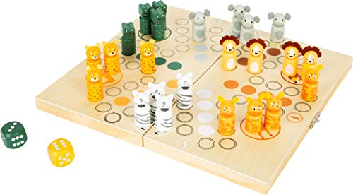 small foot Ludo "Safari" aus Holz, für 6 Spieler, mit Tiermotiven, klappbares Spielbrett, ab 4 Jahren, 11765 small foot Ludo "Safari" aus Holz, für 6 Spieler, mit Tiermotiven, klappbares Spielbrett, ab 4 Jahren, 11765 von Small Foot