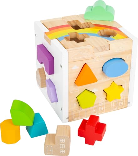 small foot Steckwürfel Regenbogen, 13 unterschiedlich geformte Steckelemente aus Holz, ab 12 Monaten, 11777 small foot Steckwürfel Regenbogen, 13 unterschiedlich geformte Steckelemente aus Holz, ab 12 Monaten, 11777 von Small Foot