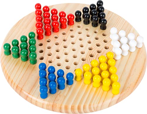 small foot Gesellschaftsspiel Halma aus Holz, Denkspiel für 2-6 Spieler, für Kinder ab 5 Jahre, 2940, Nee, 22x4 cm von Small Foot