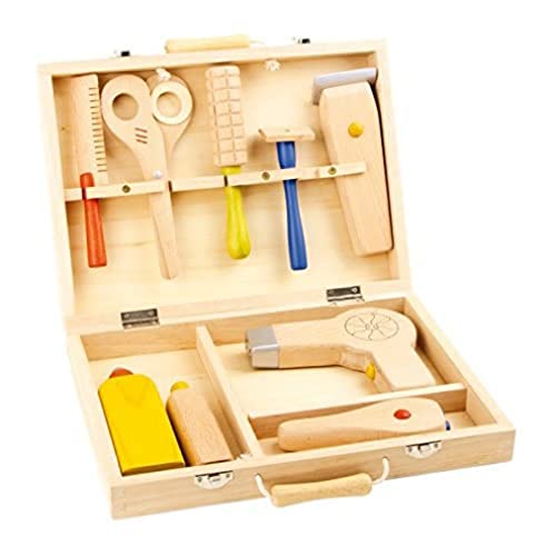 small foot 2020974 5845 Frisierkoffer aus Holz, inkl. Schere, Kamm, Fön, Rasierer und viel mehr Zubehör, ab 3 Jahren small foot 2020974 5845 Frisierkoffer aus Holz, inkl. Schere, Kamm, Fön, Rasierer und viel mehr Zubehör, ab 3 Jahren von Small Foot