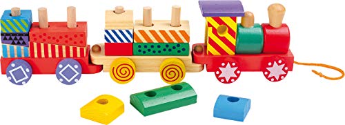 Small Foot Zug aus Holz, 13 Bunte Holzbausteine und eine Lokomotive mit Zwei Waggons, für Kinder ab 12 Monaten, 3498, Mehrfarbig Small Foot Zug aus Holz, 13 Bunte Holzbausteine und eine Lokomotive mit Zwei Waggons, für Kinder ab 12 Monaten, 3498, Mehrfarbig von Small Foot