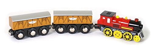 small foot 5802 "Lokomotive elektrisch" mit zwei Waggons, Modelleisenbahn macht auf Knopfdruck verschiedene Geräusche small foot 5802 "Lokomotive elektrisch" mit zwei Waggons, Modelleisenbahn macht auf Knopfdruck verschiedene Geräusche von Small Foot