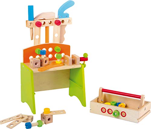 small foot 5840 Werkbank Deluxe aus stabilem Holz, mit allerlei Zubehör und Werkzeug sowie einem Schraubstock small foot 5840 Werkbank Deluxe aus stabilem Holz, mit allerlei Zubehör und Werkzeug sowie einem Schraubstock von Small Foot