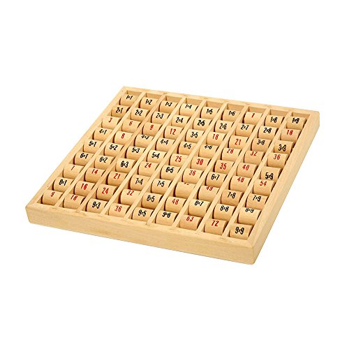 small foot 7392 Multiplizier-Tabelle aus Holz, Lernspiel zum Erlernen des kleinen 1x1 in der Grundschule von Small Foot