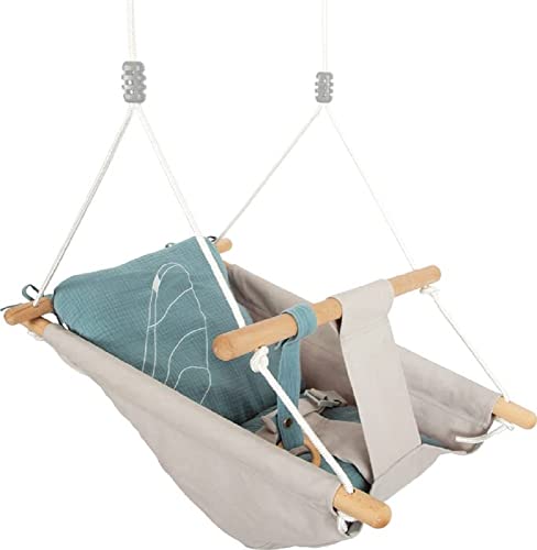 small foot Babyschaukel Seaside aus Holz und Stoff, Moderne Indoor-Schaukel mit Gurt für Babys, ab 12 Monaten, 12327 small foot Babyschaukel Seaside aus Holz und Stoff, Moderne Indoor-Schaukel mit Gurt für Babys, ab 12 Monaten, 12327 von Small Foot