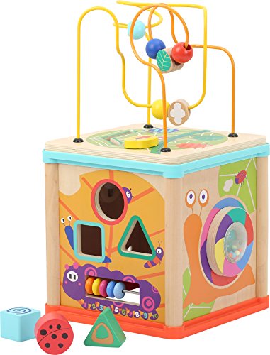 small foot Motorikwürfel Tierwelt aus Holz, Spielspaß und Beschäftigung für Baby und Kleinkind, ab 12 Monate, 10622 Spielzeug von Small Foot