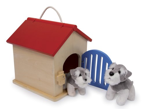 small foot Company 6115 solide Hundehütte aus Holz mit Zwei weichen Hundebabys, inkl. Fressnapf, Kamm, Knochen Spielzeug small foot Company 6115 solide Hundehütte aus Holz mit Zwei weichen Hundebabys, inkl. Fressnapf, Kamm, Knochen Spielzeug von Small Foot