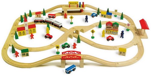 small foot Eisenbahn Hochbahn aus Holz, 101-teilig, kombinierbar mit anderen Bahnen, ab 3 Jahren, 1501 small foot Eisenbahn Hochbahn aus Holz, 101-teilig, kombinierbar mit anderen Bahnen, ab 3 Jahren, 1501 von Small Foot
