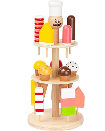 small foot Eisständer aus Holz, Zubehör für Kaufmannsladen und Kinderküche, 15 Eis-Sorten, für Kinder ab 2 Jahren, 11488 small foot Eisständer aus Holz, Zubehör für Kaufmannsladen und Kinderküche, 15 Eis-Sorten, für Kinder ab 2 Jahren, 11488 von Small Foot