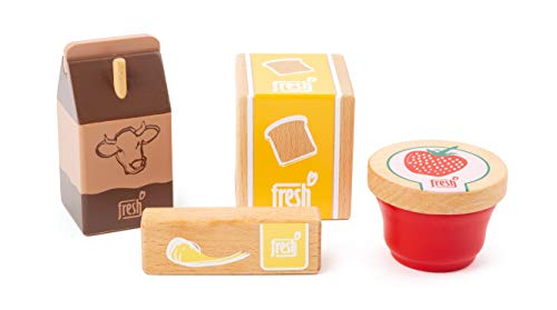 small foot Frühstücks-Set "fresh" aus Holz, Zubehör für Kaufmannsladen und Rollenspiel, 4-teilig, ab 3 Jahren, 11439 small foot Frühstücks-Set "fresh" aus Holz, Zubehör für Kaufmannsladen und Rollenspiel, 4-teilig, ab 3 Jahren, 11439 von Small Foot