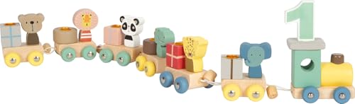 small foot Geburtstagszug Tiere aus Holz, mit Zahlen-Lokomotive, 6 Waggons mit Tierfiguren, Zahlensteckern 1–9, Deko für Kindergeburtstage, 12626 small foot Geburtstagszug Tiere aus Holz, mit Zahlen-Lokomotive, 6 Waggons mit Tierfiguren, Zahlensteckern 1–9, Deko für Kindergeburtstage, 12626 von Small Foot
