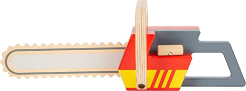 Small Foot Foot Kettensäge aus Holz, Rollenspielzeug zum Thema Feuerwehr, mit Sound, für Kinder ab 3 Jahren, 12362, Mehrfarbig von Small Foot