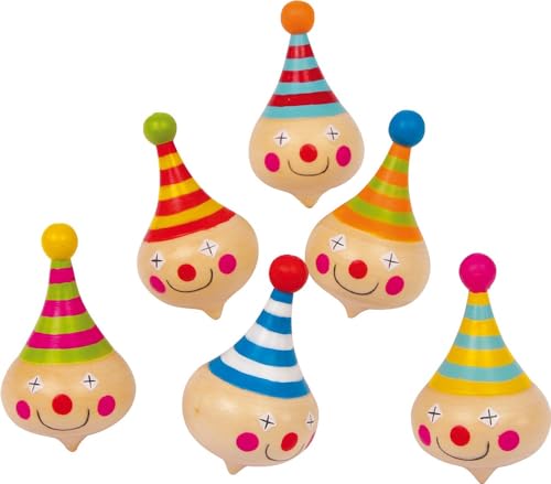 small foot Kreisel Clown im 6er Set, aus Massivholz mit farbenfrohem Clownsgesicht, Motorikspielzeug, 6138 Toys, 5 x 3,5 x 3,5 cm small foot Kreisel Clown im 6er Set, aus Massivholz mit farbenfrohem Clownsgesicht, Motorikspielzeug, 6138 Toys, 5 x 3,5 x 3,5 cm von Small Foot