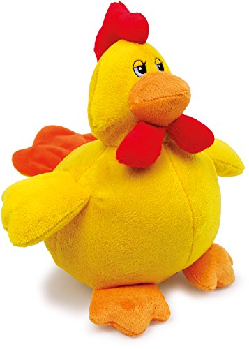 small foot Kuscheltier Henne „Frieda“ aus Plüsch, die Henne gackert und vibriert wenn an dem Ei gezogen wird, 5562 von Small Foot
