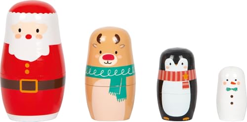 small foot Matrjoschka Weihnachten Figuren aus Holz, niedliche Nistpuppen, 4-teilig, Stapelspiel für Kinder ab 2 Jahren, 12682 small foot Matrjoschka Weihnachten Figuren aus Holz, niedliche Nistpuppen, 4-teilig, Stapelspiel für Kinder ab 2 Jahren, 12682 von Small Foot