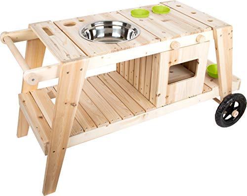 small foot Matschküche aus massivem und witterungsbeständigem Holz für Kinder ab 3, Outdoorküche mit Rädern, 11665 104 x 59 x 54 cm small foot Matschküche aus massivem und witterungsbeständigem Holz für Kinder ab 3, Outdoorküche mit Rädern, 11665 104 x 59 x 54 cm von Small Foot