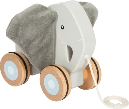small foot Nachziehtier Elefant mit Knisterohren aus Holz, Nachziehspielzeug mit gummierten Rädern, fördert Motorik und Laufenlernen, für Kinder ab 1 Jahr, 12624 small foot Nachziehtier Elefant mit Knisterohren aus Holz, Nachziehspielzeug mit gummierten Rädern, fördert Motorik und Laufenlernen, für Kinder ab 1 Jahr, 12624 von Small Foot