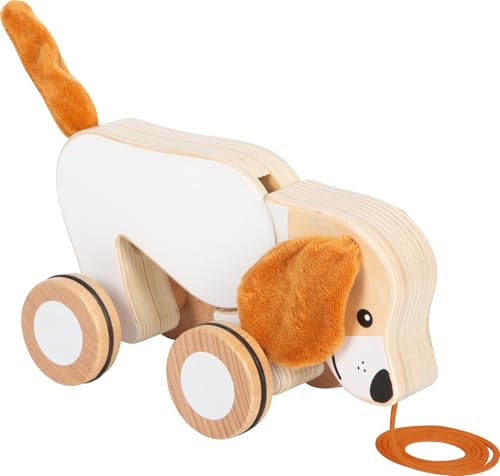 small foot Nachziehtier Hund mit Knisterohren aus Holz, Nachziehspielzeug mit gummierten Rädern, fördert Motorik und Laufenlernen, für Kinder ab 1 Jahr, 12562 small foot Nachziehtier Hund mit Knisterohren aus Holz, Nachziehspielzeug mit gummierten Rädern, fördert Motorik und Laufenlernen, für Kinder ab 1 Jahr, 12562 von Small Foot