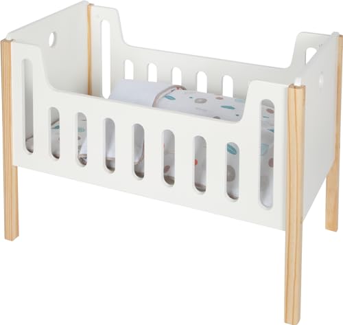 Small Foot Cuna de Madera para muñecas Little Button, Incl. Ropa de Cama, para niños a Partir de 3 años, 12495, Color, Puppe Small Foot Cuna de Madera para muñecas Little Button, Incl. Ropa de Cama, para niños a Partir de 3 años, 12495, Color, Puppe von Small Foot