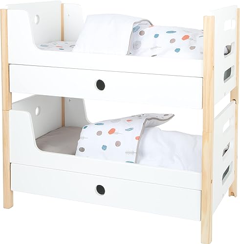 small foot Puppenhochbett Little Button, mit Bettkastenfächern zum Verstauen von Puppenzubehör, ab 3 Jahren, 11811, Klein small foot Puppenhochbett Little Button, mit Bettkastenfächern zum Verstauen von Puppenzubehör, ab 3 Jahren, 11811, Klein von Small Foot