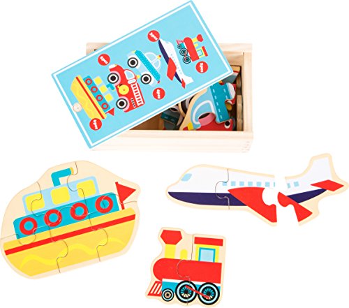 small foot Puzzle-Box Verkehr aus Holz, 5 verschiedene Puzzle, Holzbox zum Mitnehmen, Art.-Nr. 10549 small foot Puzzle-Box Verkehr aus Holz, 5 verschiedene Puzzle, Holzbox zum Mitnehmen, Art.-Nr. 10549 von Small Foot