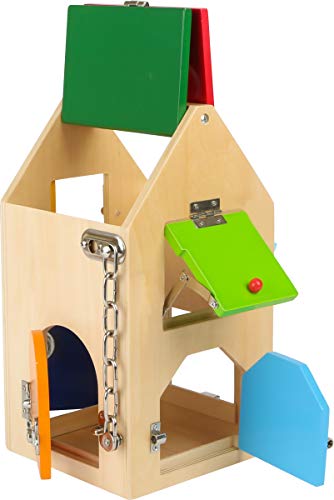 small foot Schlosshaus, aus Holz, mit Schlössern, Riegeln, Hebeln, Scharnieren und Sicherheitskette, ab 3 Jahren, 4432 Spielzeug, Naturholz small foot Schlosshaus, aus Holz, mit Schlössern, Riegeln, Hebeln, Scharnieren und Sicherheitskette, ab 3 Jahren, 4432 Spielzeug, Naturholz von Small Foot