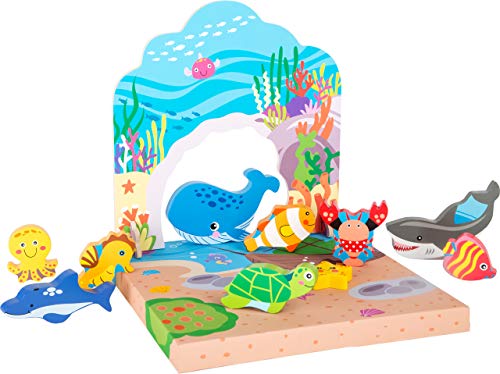 small foot Spielwelt Unterwasserwelt aus Holz, mit 10 niedlichen Meeresbewohnern, bunter Hintergrund, Art.-Nr. 10533 small foot Spielwelt Unterwasserwelt aus Holz, mit 10 niedlichen Meeresbewohnern, bunter Hintergrund, Art.-Nr. 10533 von Small Foot