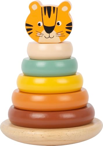 small foot Stapelturm Tiger "Safari" moderndes 7-teiliges Steckspiel mit 5 farbigen Holzringen, ab 12 Monaten, 11706 small foot Stapelturm Tiger "Safari" moderndes 7-teiliges Steckspiel mit 5 farbigen Holzringen, ab 12 Monaten, 11706 von Small Foot