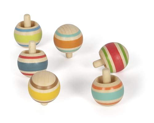 small foot Wendekreisel-Set aus Holz, ideales Mitbringel, 6 Kreisel, Beschäftigung für Kinder ab 3 Jahren, 12606 small foot Wendekreisel-Set aus Holz, ideales Mitbringel, 6 Kreisel, Beschäftigung für Kinder ab 3 Jahren, 12606 von Small Foot