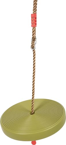 small foot Tellerschaukel aus stabilem, witterungsbeständigem Kunststoff, bis 70 kg belastbar, ab 3 Jahren, 6118, Ø ca. 28 cm, green/olive small foot Tellerschaukel aus stabilem, witterungsbeständigem Kunststoff, bis 70 kg belastbar, ab 3 Jahren, 6118, Ø ca. 28 cm, green/olive von Small Foot