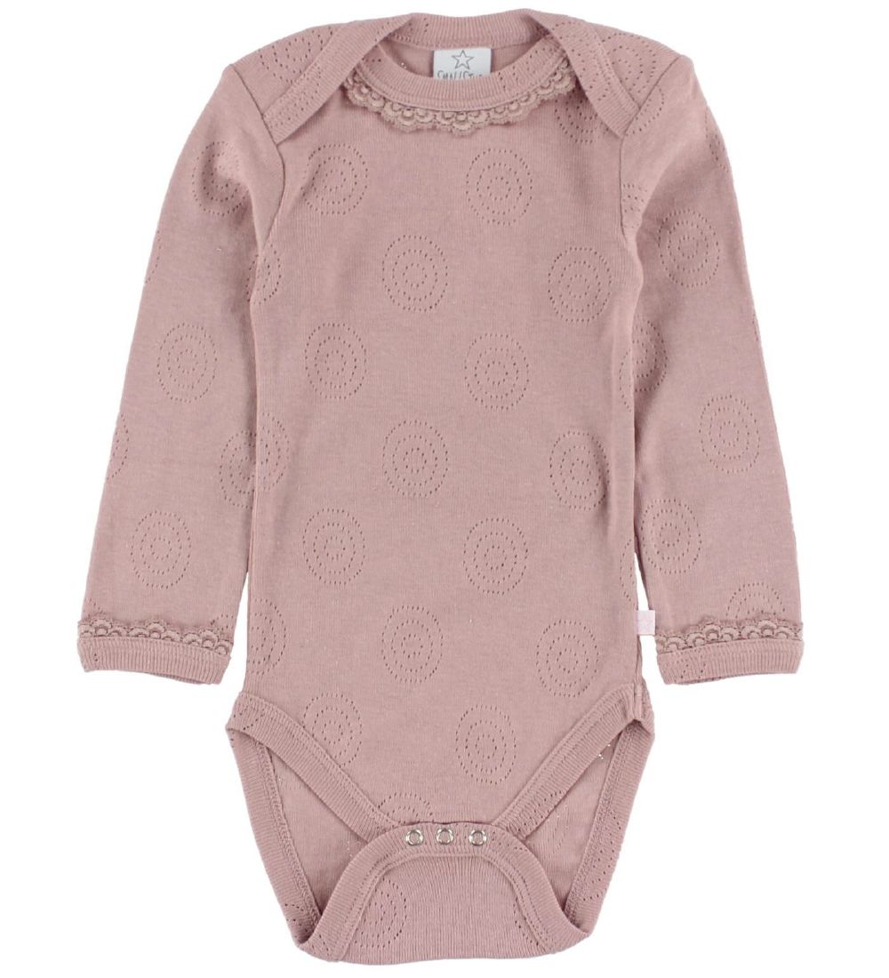 Smallstuff Body - l/ä - Puder m. Lochmuster/Spitzenrand - Smallstuff - 74 - Body L/Ä Smallstuff Body - l/ä - Puder m. Lochmuster/Spitzenrand - Smallstuff - 74 - Body L/Ä von Smallstuff